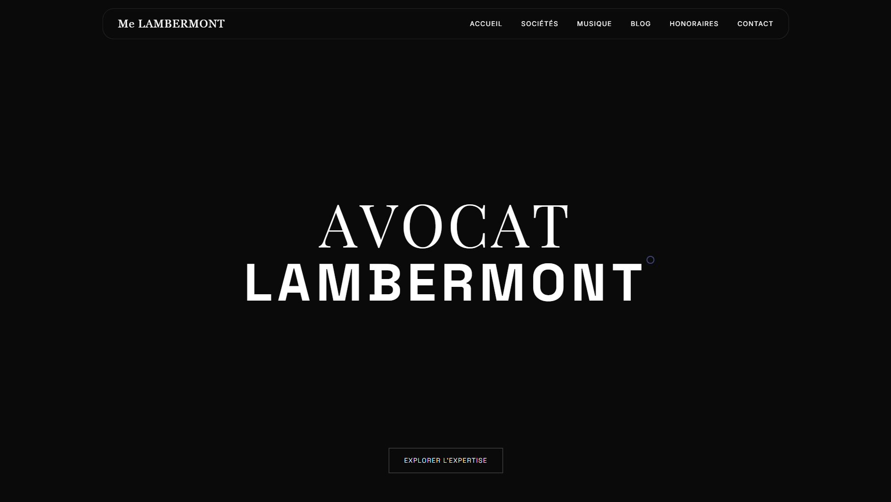 Aperçu du site Maître Lambermont